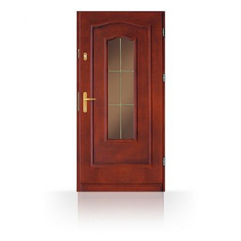 Vchodové dřevěné dveře prosklené CB-12