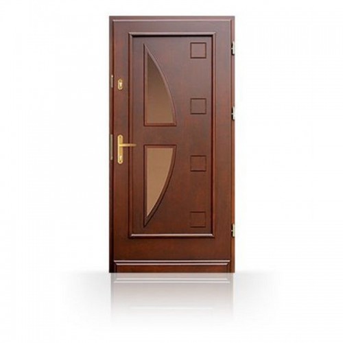 Vchodové dřevěné prosklené dveře CB-15b