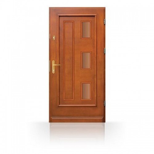 Dřevěné vchodové dveře CB-18 c včetně dřevěné zárubně