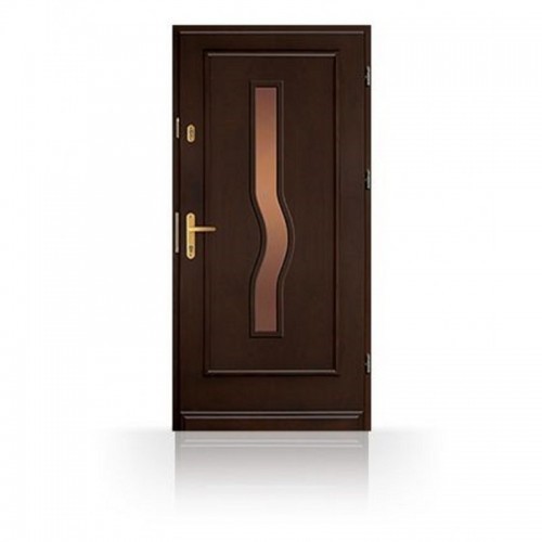 Dřevěné vchodové dveře včetně zárubně CB-19b