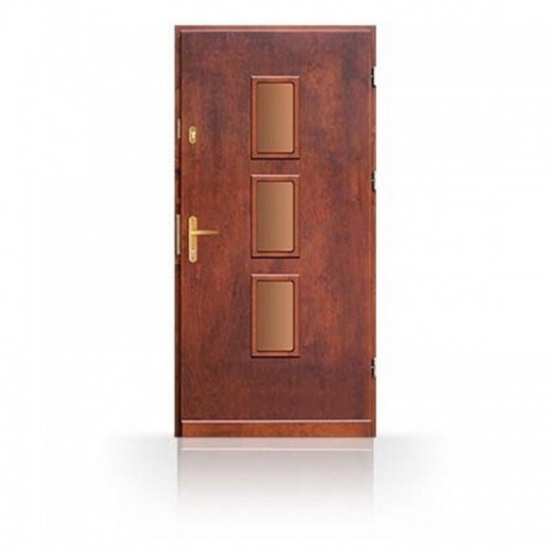 Vchodové dveře z masivu CN7B- dřevěné zárubně a kování v ceně