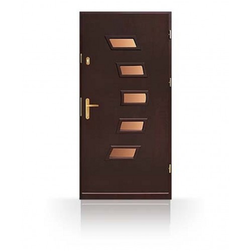 Dřevěné vchodové dveře se zárubní CN24b
