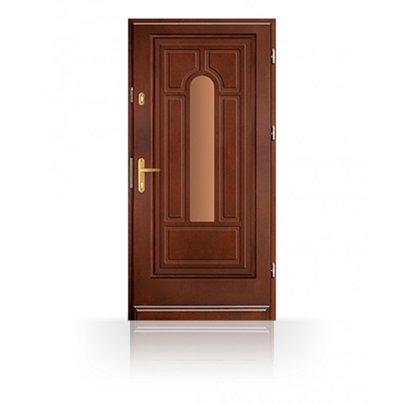 Vchodové dřevěné masivní dveře CB82