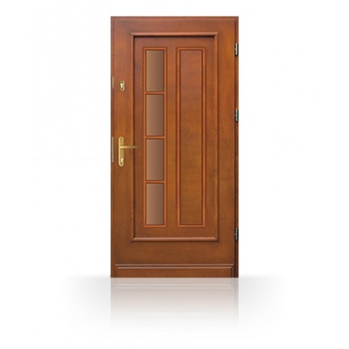 Dřevěné vchodové dveře CB-18 b včetně kliky a kování