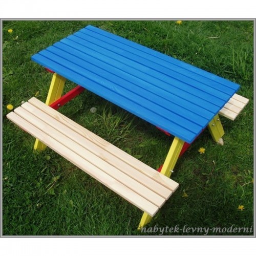 Dětský zahradní set Piknik -modrý stůl