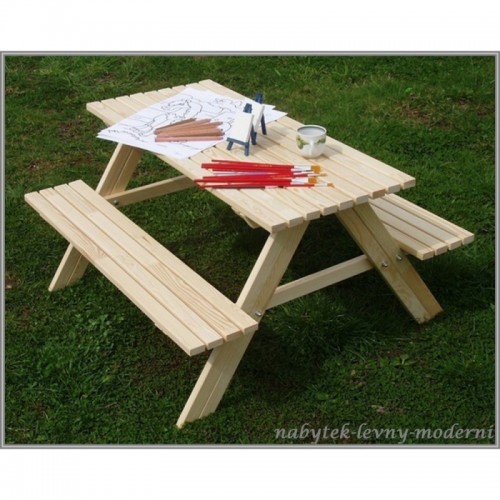 Dětský zahradní dřevěný set Piknik