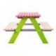 Dětský zahradní set Piknik - růžový stůl