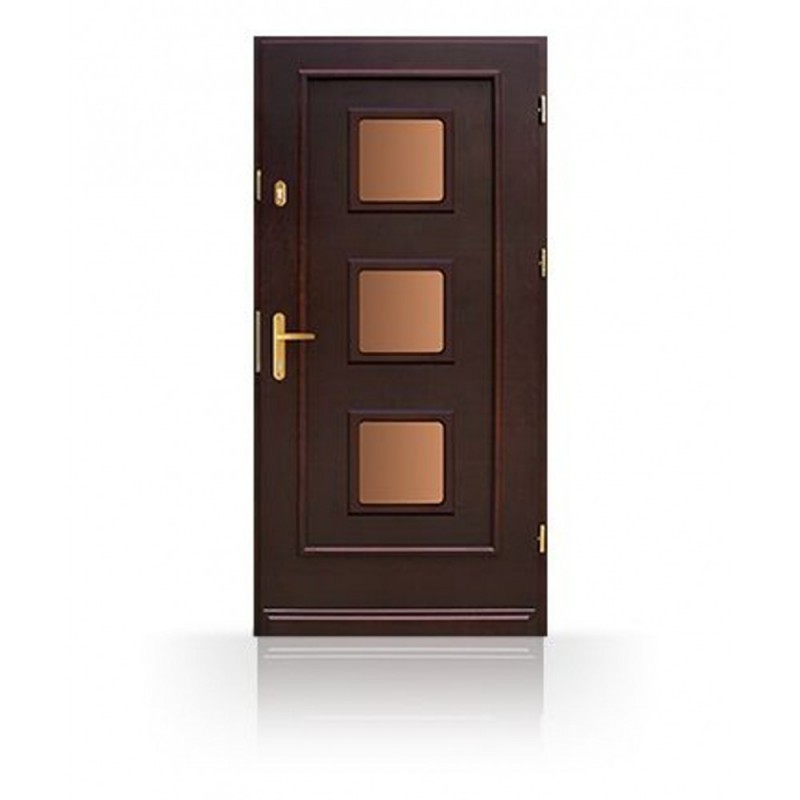 Vchodové masivní dřevěné dveře CB50-A